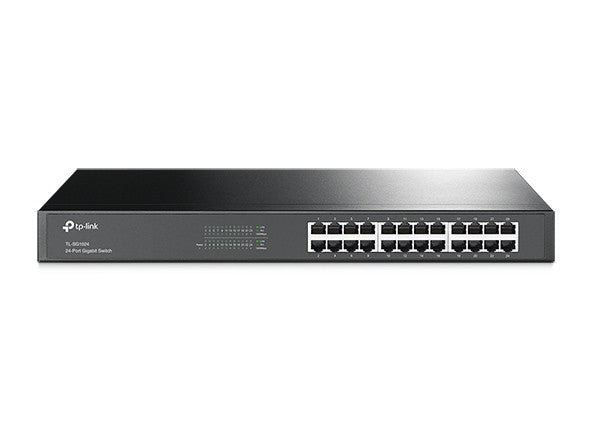 TP-LINK TL-SG1024, 24-PORT GIGABIT SWITCH, 1U 19-INCH RACK-MOUNTABLE STEEL CASE, 3 YEARS