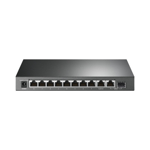 TP-LINK TL-SG1210MP, 10-PORT GIGABIT DESKTOP SWITCH, 9XGIGABIT PORTS, 1XSFP PORT, FANLESS, 5 YEAR WARRANTY