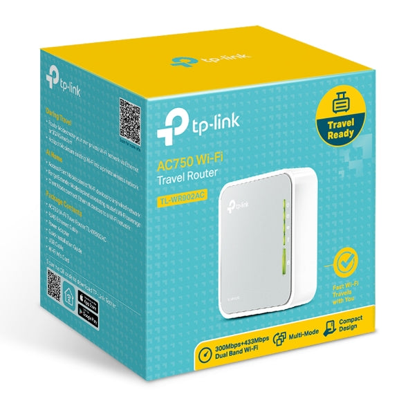 TP-Link TL-WR902AC AC750 Dual Band WiFi Travel Router USB WISP AP Mode
