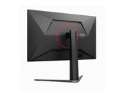 AOC gaming monitor with a black stand on a dark background