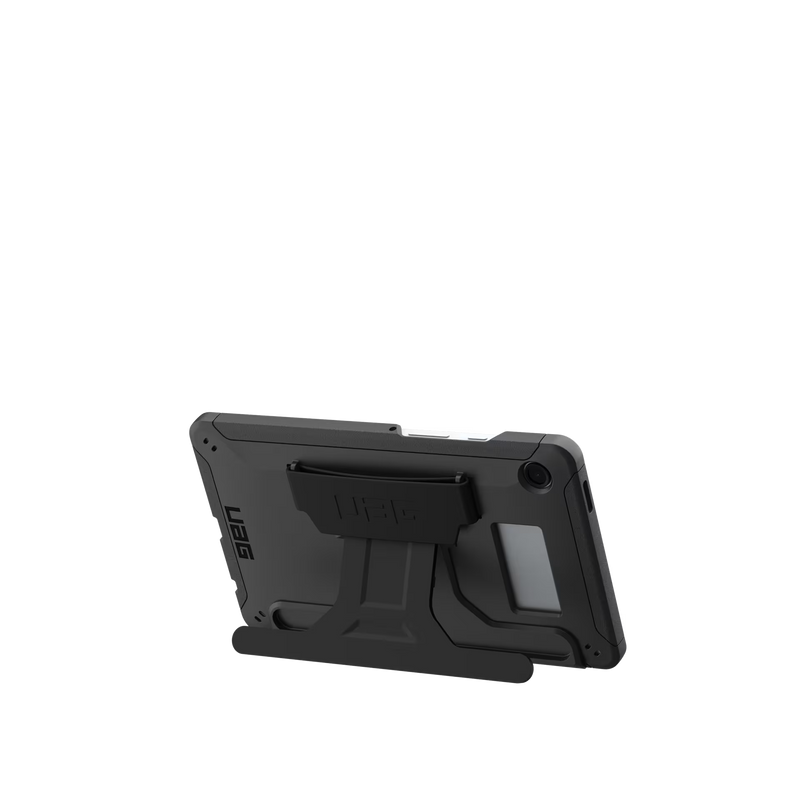 Galaxy Tab A11 8.7in Rugged Case with Kickstand Hand Strap Black