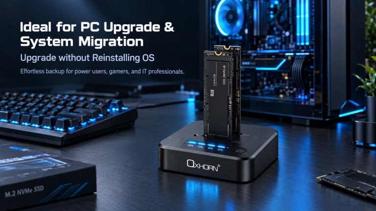 Oxhorn Dual Bay M.2 NVMe SSD Docking Station USB 3.2 Gen 2x2 16TB 10Gbps 2230-22110