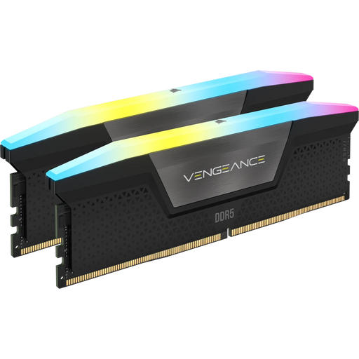 Two Vengeance RAM modules with RGB lighting on a white background