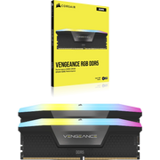 Corsair Vengeance RGB DDR5 RAM with packaging on a white background