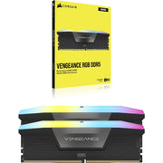 Aluminum Heatspreader on Corsair DDR5 RGB Memory - Black Finish