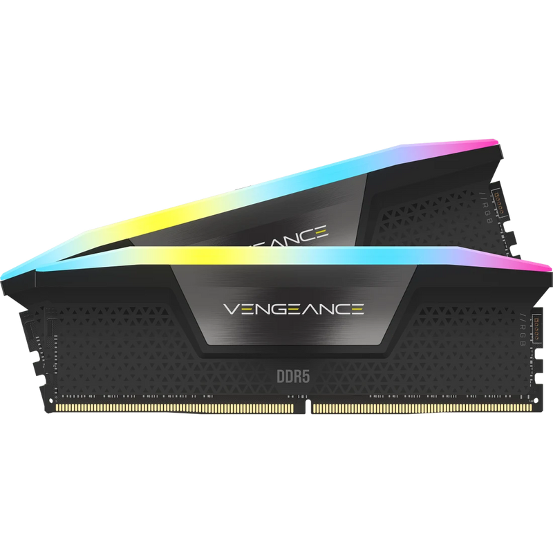 Corsair Vengeance RGB 16GB DDR5 5200MT/s CL40 RAM Kit 2x8GB Black Memory