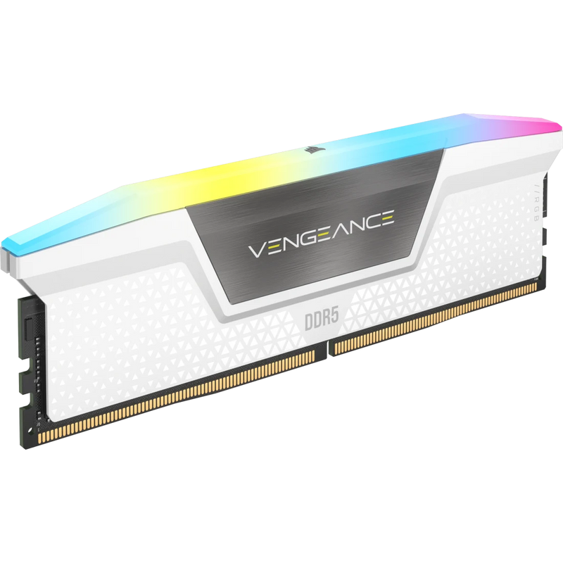 DDR5 32GB RAM Corsair Vengeance RGB 6400MHz C36 (2x16GB) White Desktop Kit