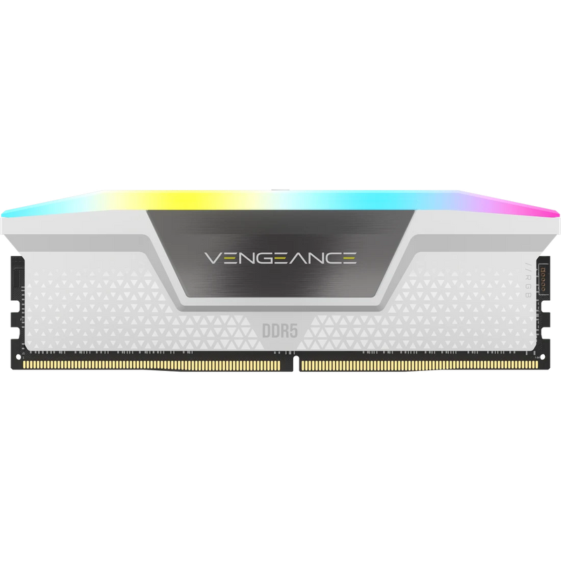 DDR5 32GB RAM Corsair Vengeance RGB 6400MHz C36 (2x16GB) White Desktop Kit