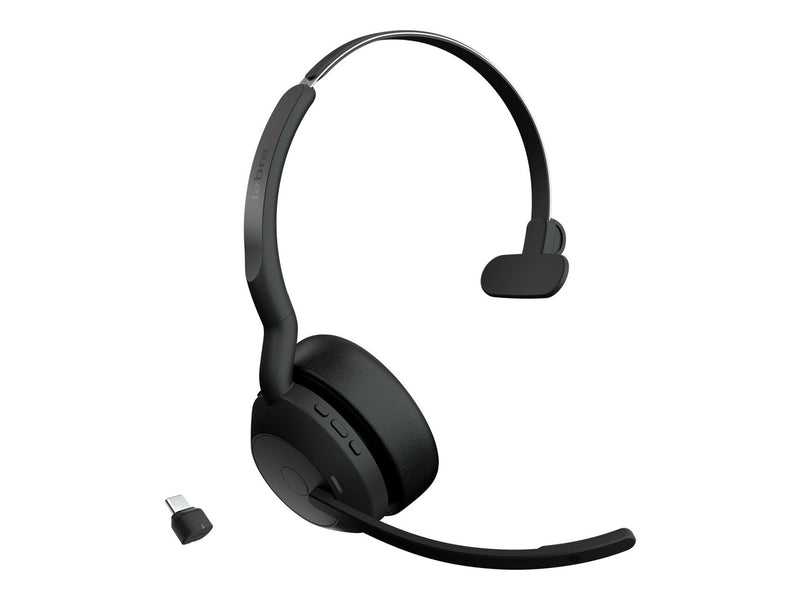 JABRA WIRELESS EVOLVE2 55 UC MONO BLUETOOTH ANC HEADSET W/CHARGING STAND, LINK380A, USB-A-25599-889-989