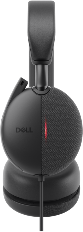 Dell WH5024 Pro Plus Wired ANC Headset USB‑C On‑Ear USB‑A Adapter Black