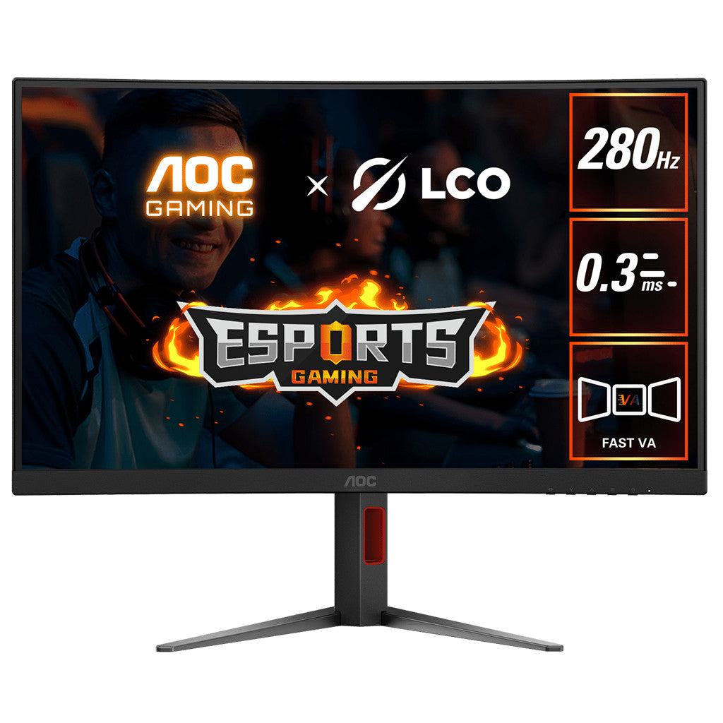 AOC 27 inch Curved Gaming Monitor, 0.3ms, 280Hz, 1080 (FHD) — Madnics