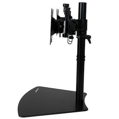 STARTECH Dual-Monitor Stand - Horizontal - Black - For up to 24" (17.6lb/8kg) Displays