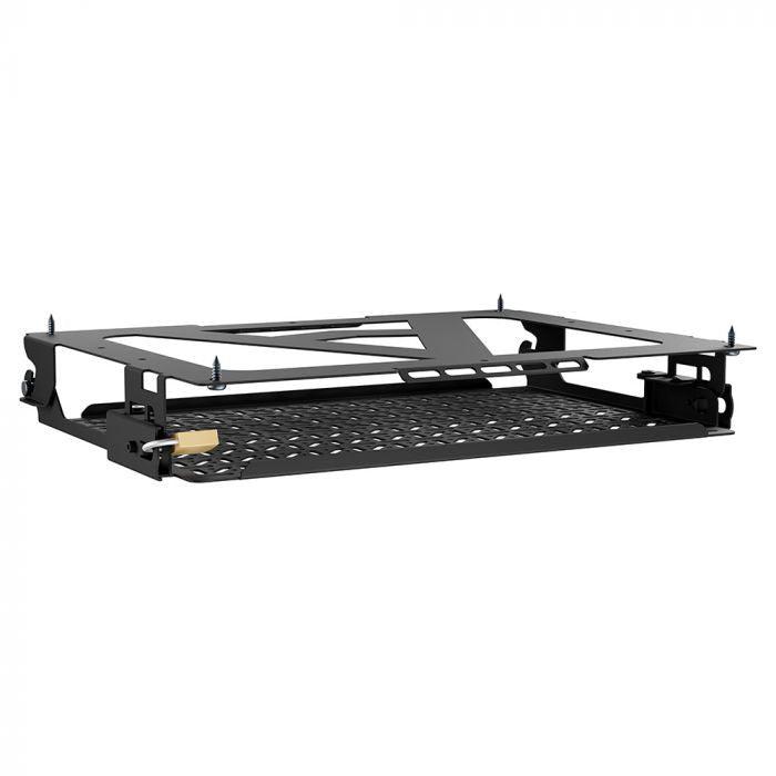 ATDEC UNDER DESK MEDIA STORAGE HINGED PANEL, 8KG, 418x311x61mm, 10YR WTY, BLACK - AD-AC-PH-B