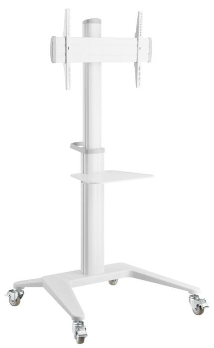 ATDEC MOBILE CART WHITE, LARGE DISPLAYS UPTO 70", 70KG,H/ADJ VESA UP TO 600X400, 10 YR WTY - AD-TVC-70A-W