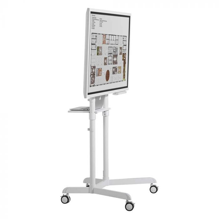 ATDEC MOBILE CART, PORTRAIT/LANDSCAPE, UP TO 70KG, VESA UP TO 600X400, WHITE, 10 YR WTY - AD-TVC-70R-W
