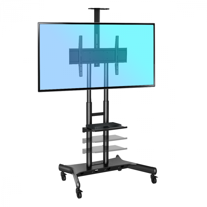 ATDEC MOBILE CART FOR LARGE DISPLAYS UP TO 75KG, H/ADJ, VESA UP TO 800X400, 10 YR WTY - AD-TVC-75