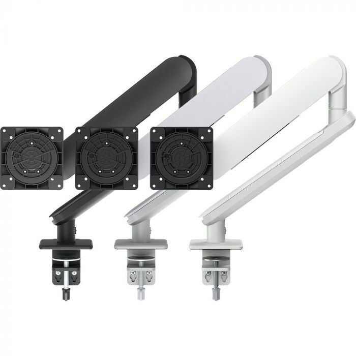 ATDEC ORA SINGLE DYNAMIC MONITOR ARM, F CLAMP, UPTO 35"/8KG,UPTO VESA 100x100, WHITE, 10YR - AW-ORA-F-W