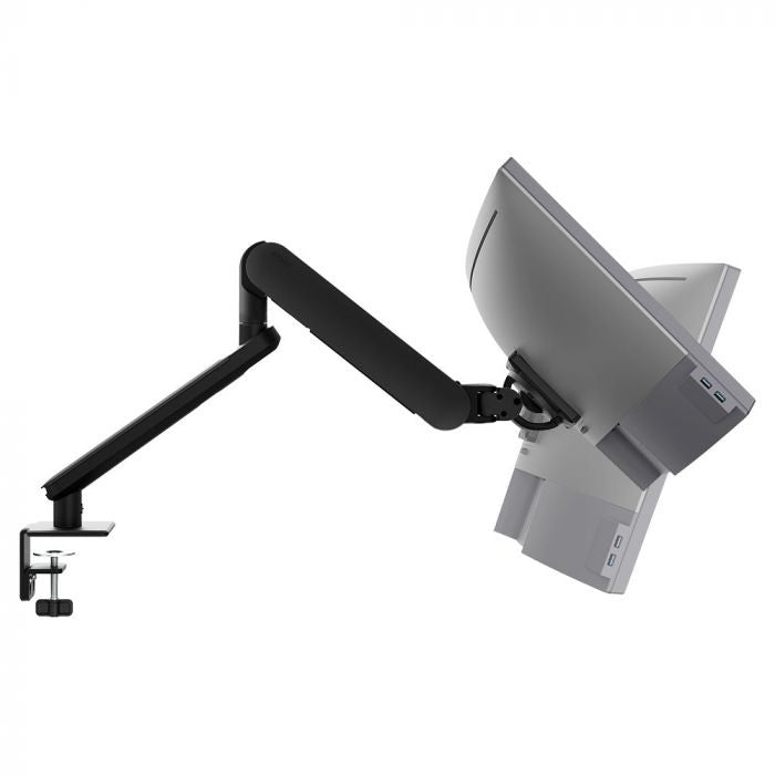 ATDEC ORA SINGLE DYNAMIC MONITOR ARM, F CLAMP, UPTO 35"/8KG,UPTO VESA 100x100,BLACK, 10YR - AW-ORA-F-B