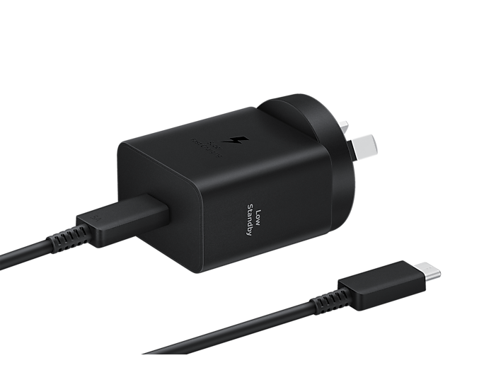 SAMSUNG AC POWER ADAPTOR - 45W, USB-C TO USB-C CABLE (BLACK) - EP-T4511XBEGAU