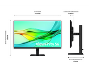 SAMSUNG 32" (16:9) QHD IPS MONITOR, DP, HDMI, HDR10, USB-C, USB, LAN, KVM, H/ADJ, VESA, 3Y
