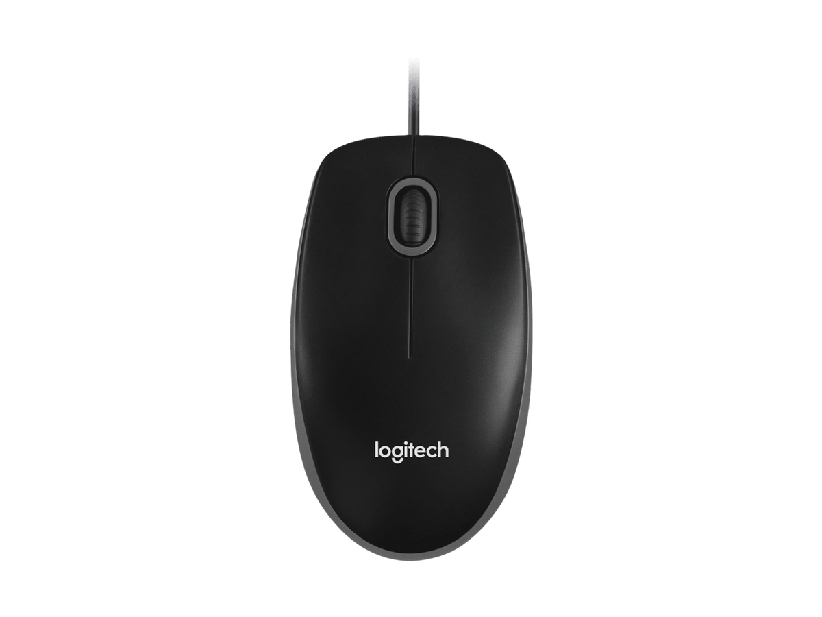 B100 Optical Corded USB Mouse for PC Laptop Comfort - Black — Madnics ...