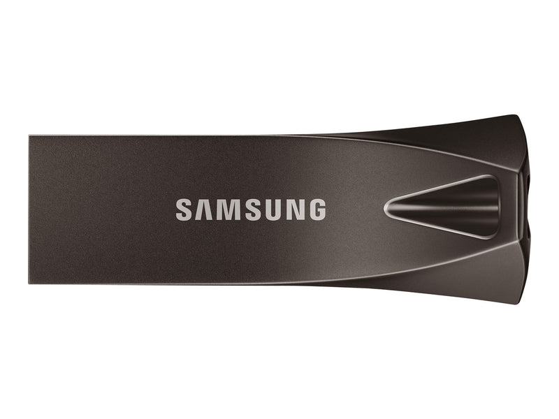 SAMSUNG (BAR PLUS) 256GB USB DRIVE, 300R/80W MB/S, USB 3.1, GREY METALLIC, 5YR WTY - MUF-256BE4/APC
