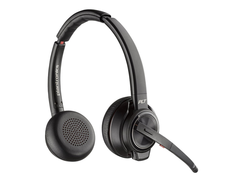 HP Poly Savi 8220-M OTH Wireless MS Stereo On‑Ear DECT Headset ANC Black