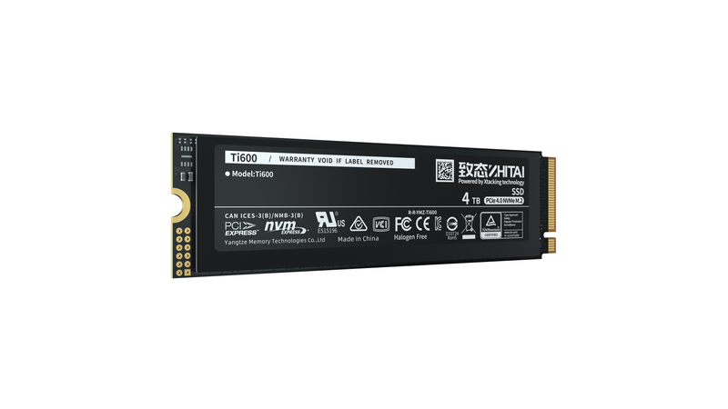 YMTC ZhiTai Ti600 500GB PCIe 4.0 NVMe M.2 SSD 6000MB/s 3000MB/s 5YR