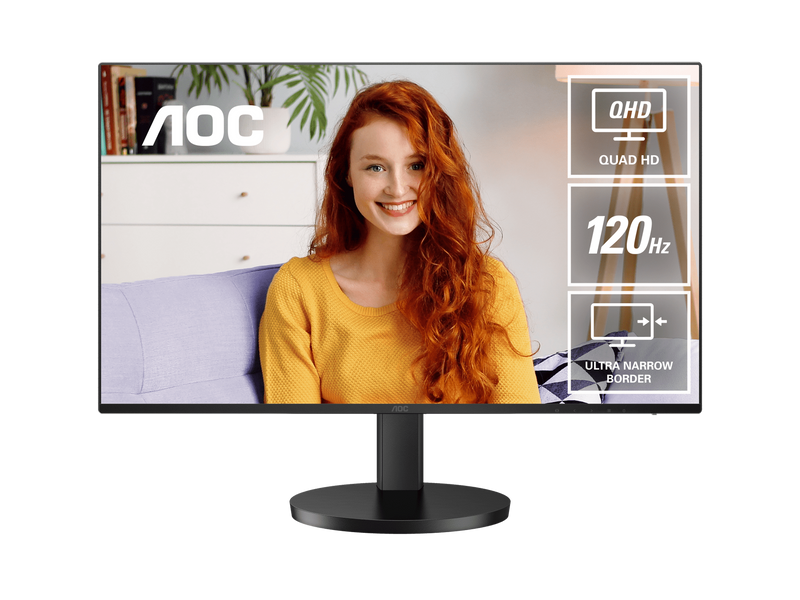 AOC Q27B3CF3 27" QHD Monitor - 4ms - 120Hz - IPS - 2560 x 1440 - USB-C - USB Hub