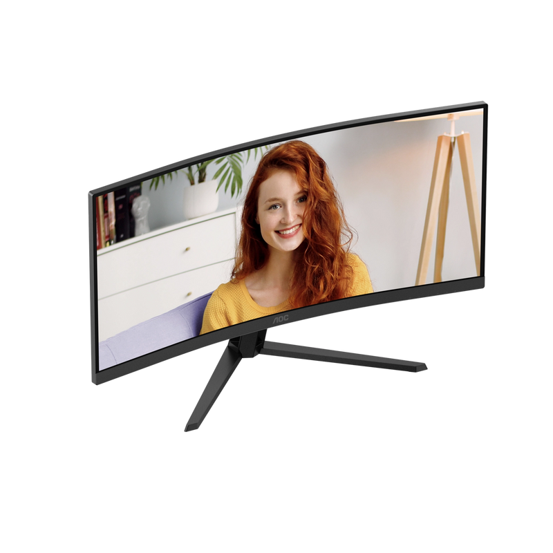 AOC 34in VA WQHD Curved 1ms 120Hz Monitor HDMI DP VESA 1500R