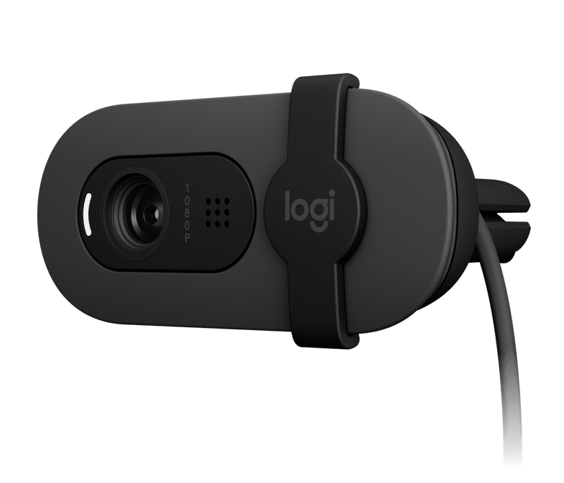 Logitech Brio 100 FHD Webcam 2MP USB Built-in Microphone Graphite 960-001587