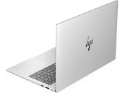 Open laptop with HP logo on a white background