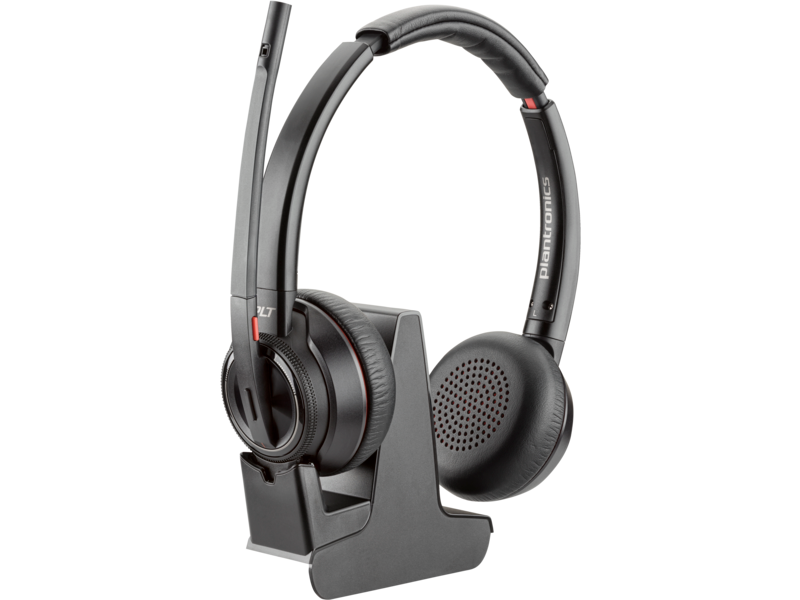 HP POLY SAVI S8220 OTH WIRELESS MS STEREO DECT HEADSET,D200 DONGLE,PC, USB-A - 8D3F5AA