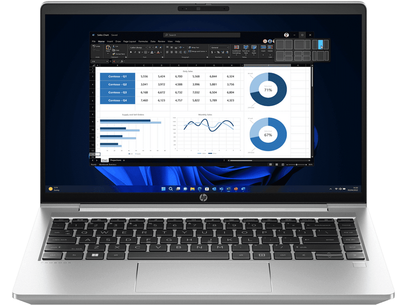 HP ProBook 445 G10 HD 14' Laptop, AMD Ryzen R7-7730U, 16GB 512GB