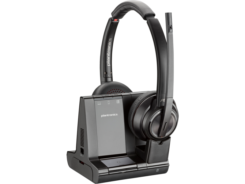 HP POLY SAVI S8220 OTH WIRELESS MS STEREO DECT HEADSET,D200 DONGLE,PC, USB-A - 8D3F5AA