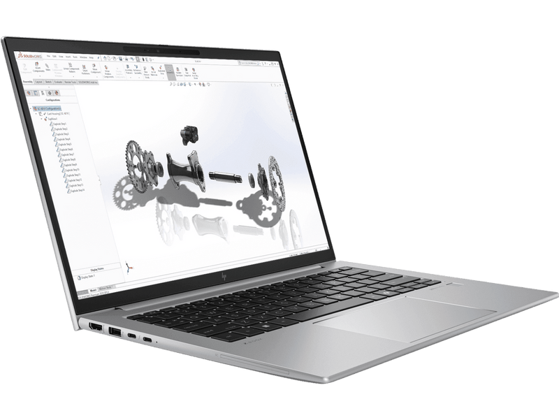 Off Center Shot HP ZBook FireFly 14 G11 Workstation 512GB SSD 32GB RAM — Madnics PTY LTD