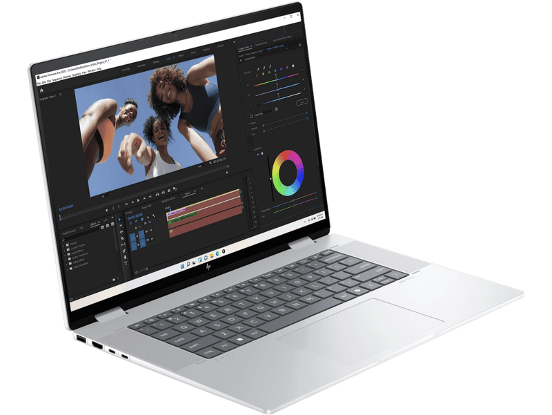 Off center shot of the front of the HP Envy x360.
