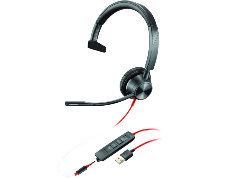 Poly 3315 Blackwire Mono Wired Headset