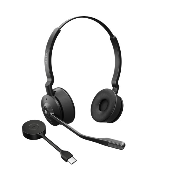 JABRA ENGAGE 55 MS STEREO DECT HEADSET,LINK 400C BLUETOOTH DONGLE,SOFT/DESK PHONE,USB-C (9559-470-111)