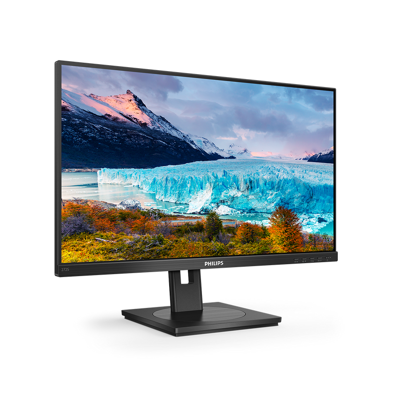 Philips 272S1AE LCD Monitor 27in IPS FHD 4ms 75Hz HDMI DP DVI VGA Speakers