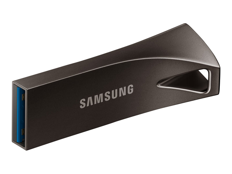 SAMSUNG (BAR PLUS) 256GB USB DRIVE, 300R/80W MB/S, USB 3.1, GREY METALLIC, 5YR WTY - MUF-256BE4/APC