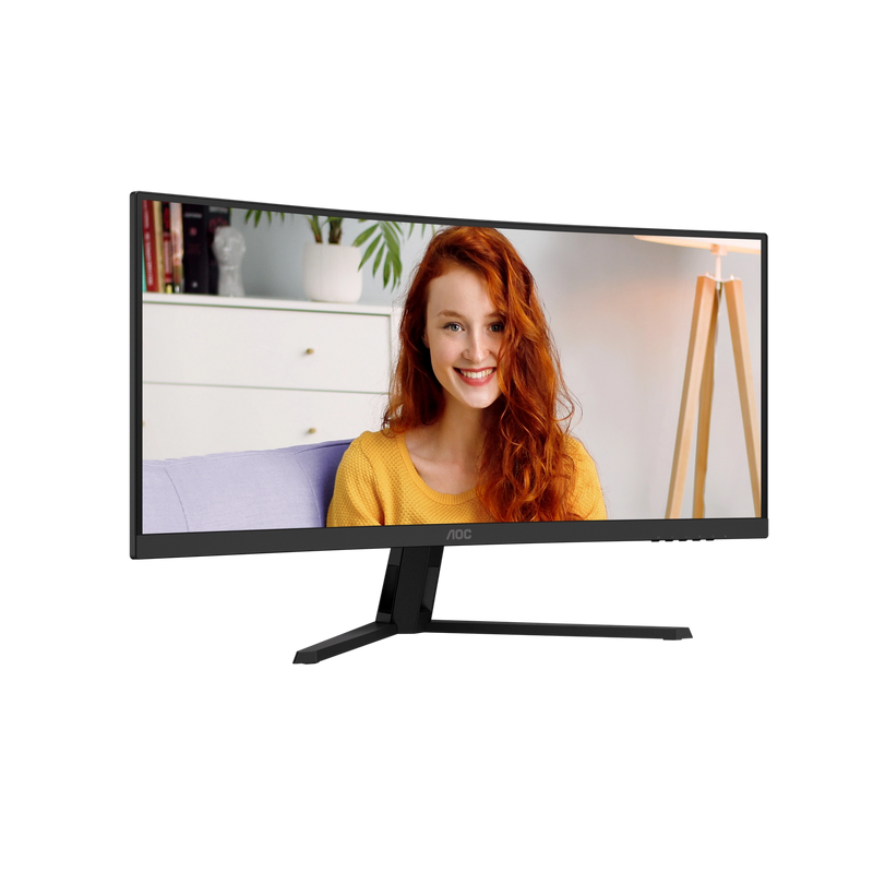 AOC 34in VA WQHD Curved 1ms 120Hz Monitor HDMI DP VESA 1500R