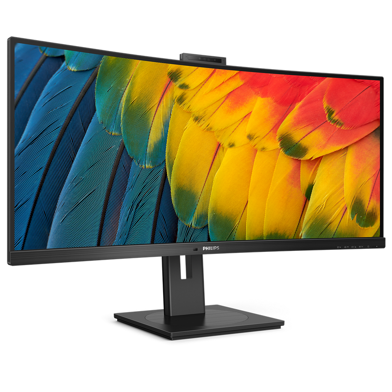 Philips 34B1U5600CH/75 VA Curved Monitor 34in UW-QHD 4ms 100Hz USB-C DP HDMI Webcam