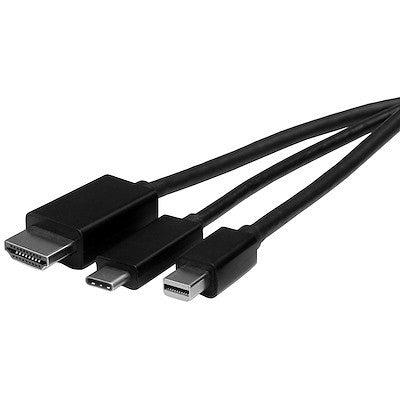STARTECH 2M USB-C, mDP OR HDMI TO HDMI CONVERTER CABLE, SINGLE DISPLAY, 3YR - CMDPHD2HD