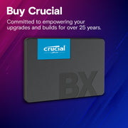 Crucial BX500 2TB 2.5" SATA3 6Gb/s SSD - 3D NAND 540/500MB/s 7mm 1.5 mil MTBF 3yr wty