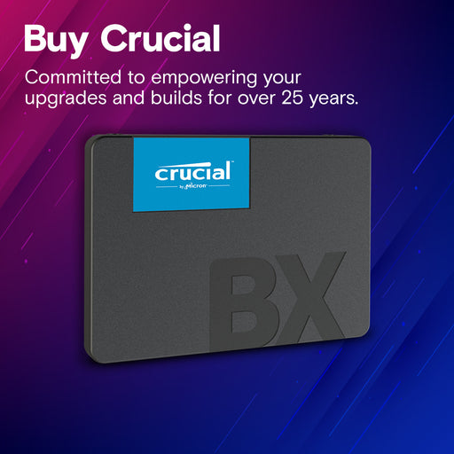 Crucial BX500 4TB 2.5' SATA3 6Gb/s SSD - 3D NAND 540/500MB/s 7mm 1.5 mil MTBF 3yr wty Acronis True Image Solid State Drive