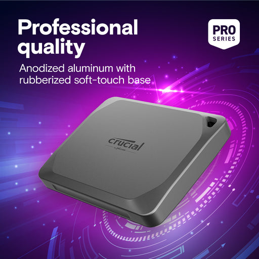 Crucial X9 Pro 1TB External Portable SSD ~1050MB/s USB-C Durable Rugged Shock Drop Water Dust Sand Proof for PC MAC PS5 Xbox Android iPad Pro