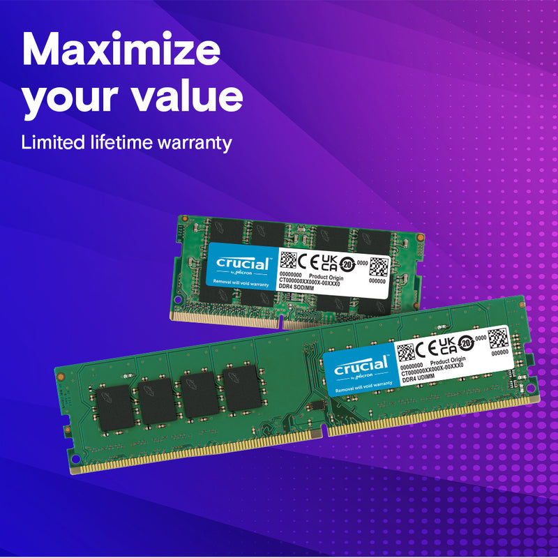 Crucial 8GB (1x8GB) DDR4 UDIMM 2400MHz CL17