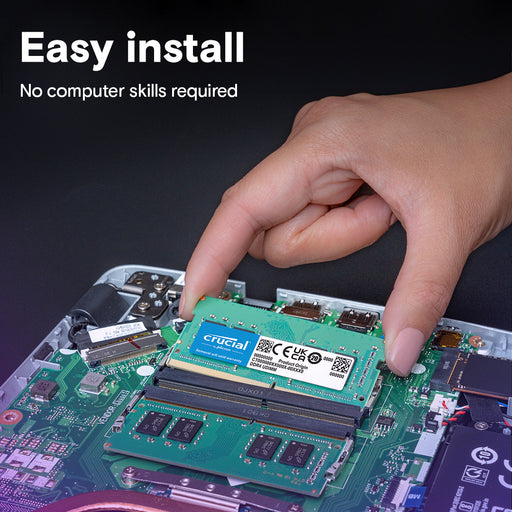 Crucial 8GB (1x8GB) DDR4 SODIMM 2400MHz CL17 1.2V Single Ranked Notebook Laptop Memory