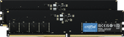 Two Crucial RAM modules on a black background
